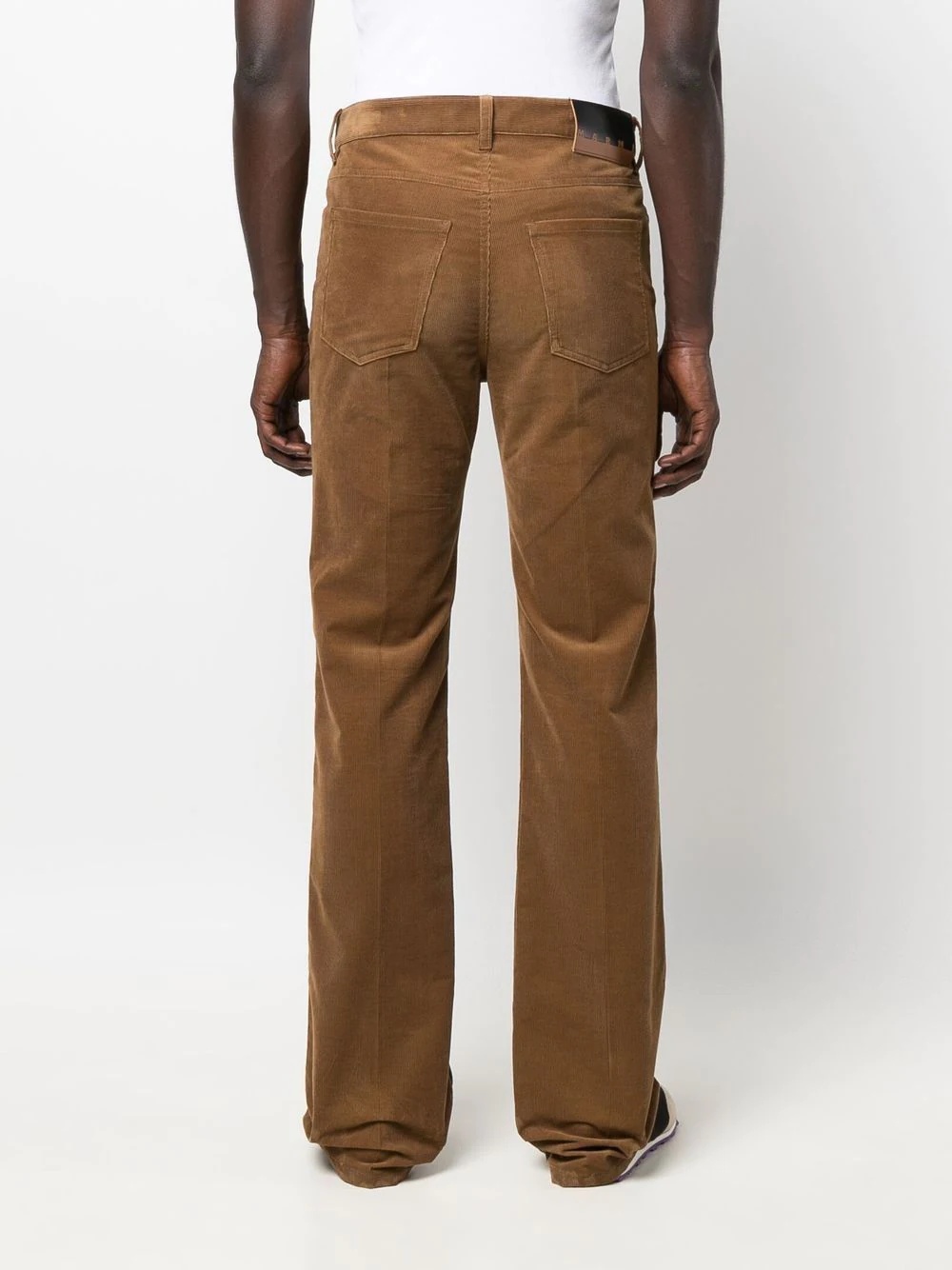 corduroy straight-leg cut trousers - 4