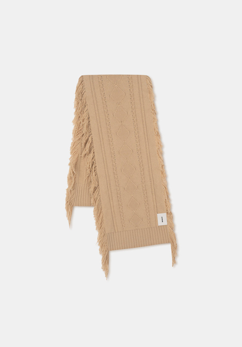 PEAK Cable-knit merino scarf 1