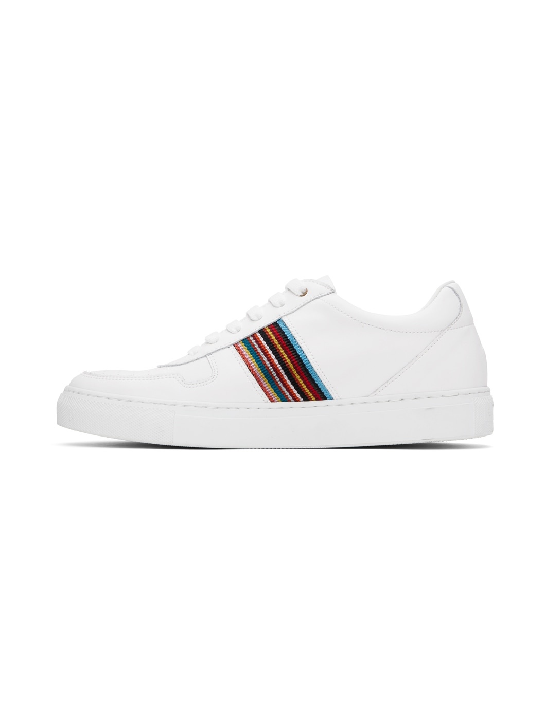 White Leather Fermi Sneakers - 3