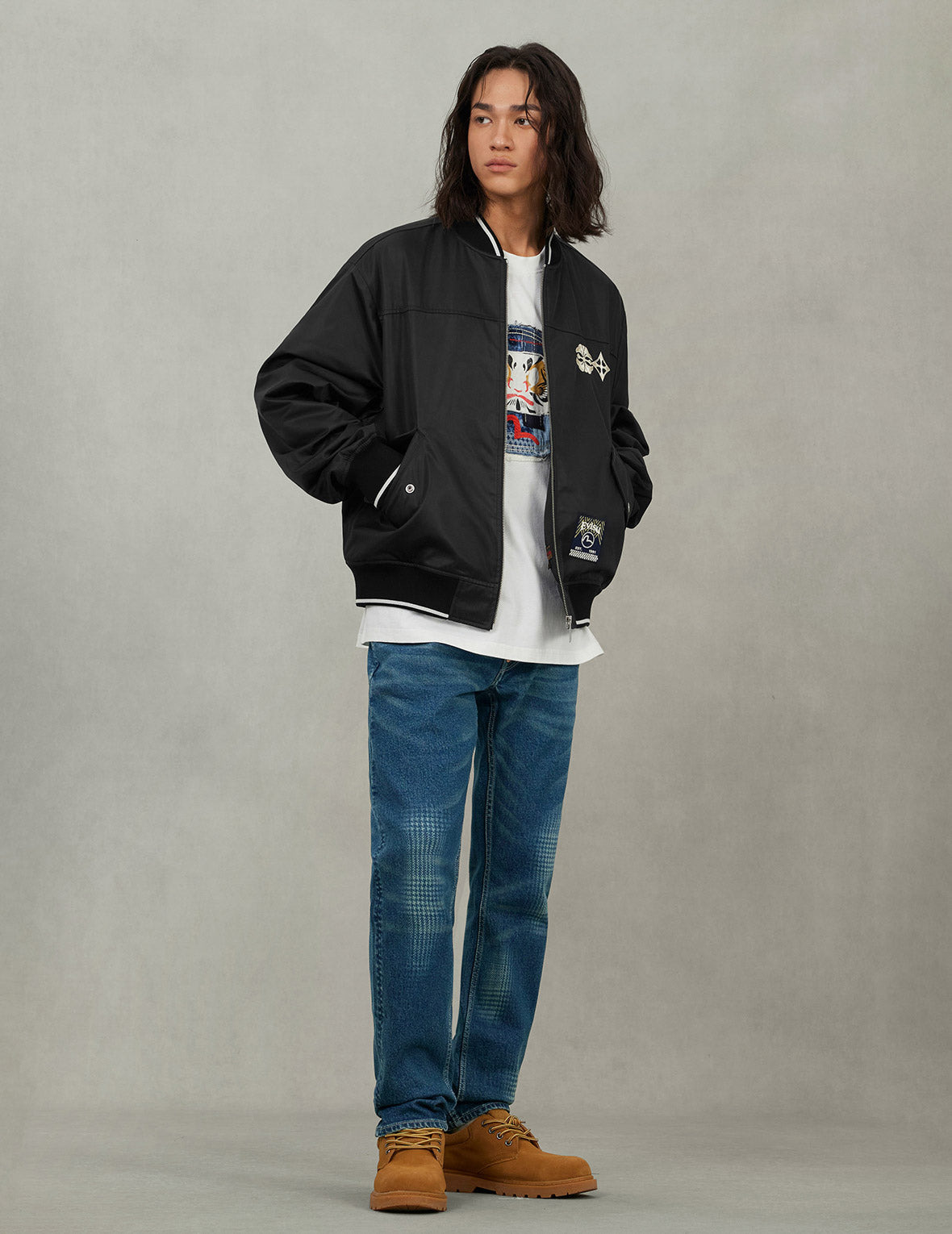 Crane inserted Daicock Relax Fit Bomber Jacket - 7