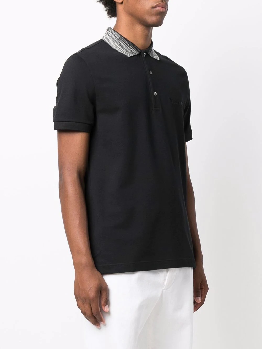 contrast-collar polo shirt - 3