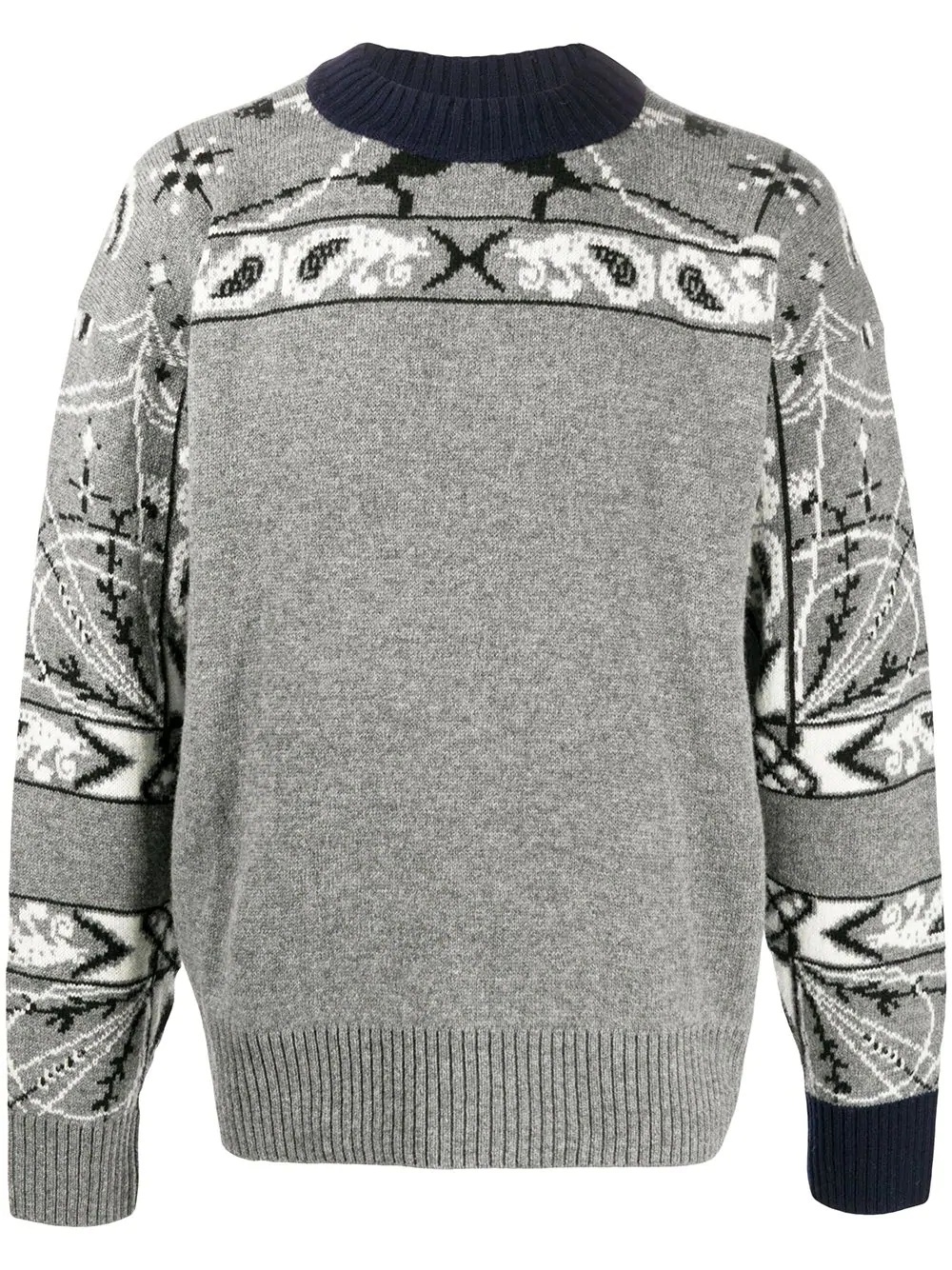 paisley intarsia jumper - 1