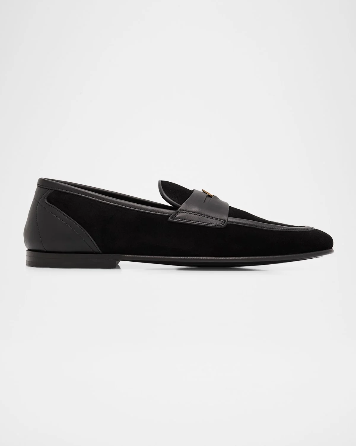 Men's Split Calfskin Penny Loafers - 1