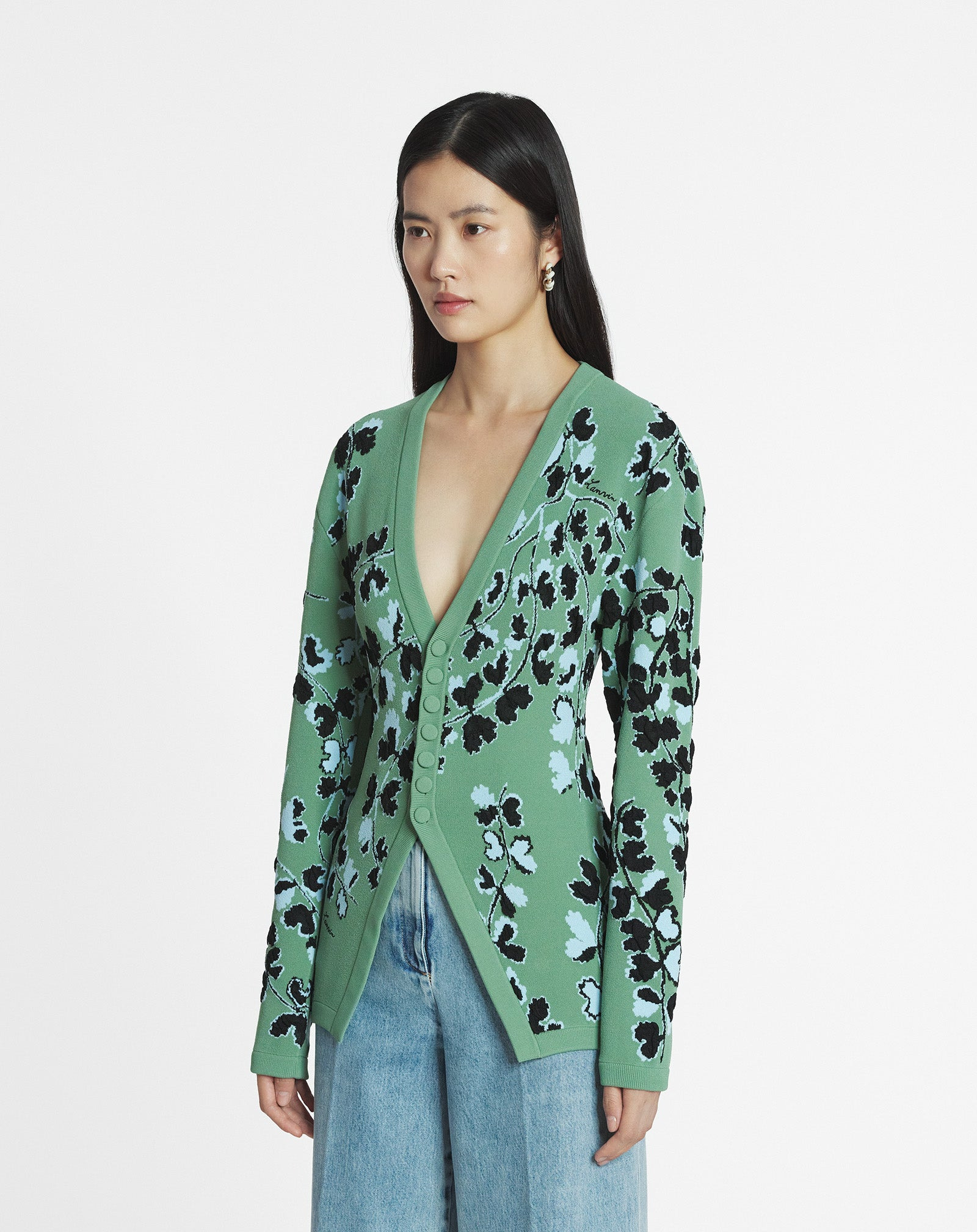 TAILORED JACQUARD CARDIGAN - 3