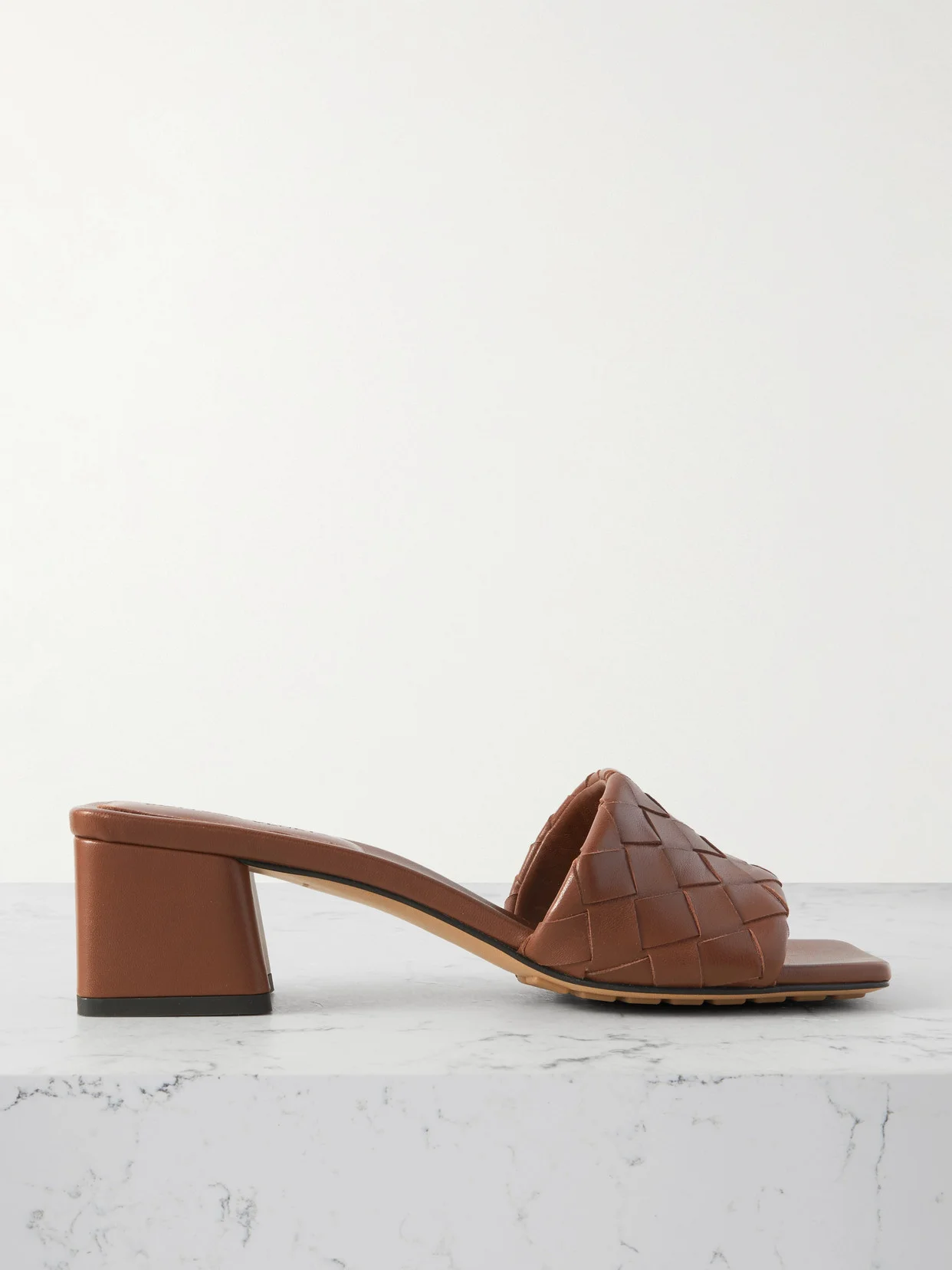 Riva Intrecciato Leather Mules - 1