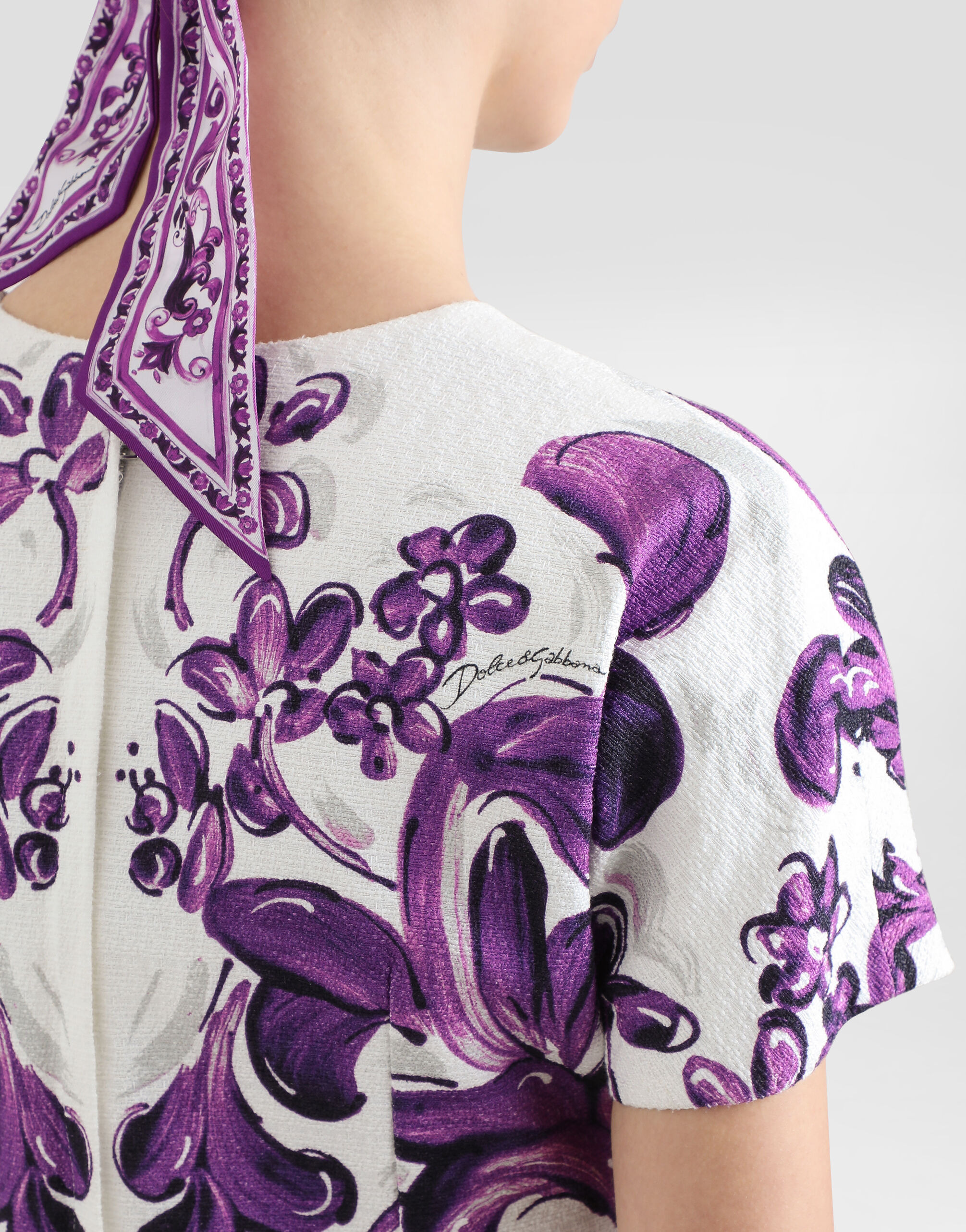 Majolica-print dress - 5