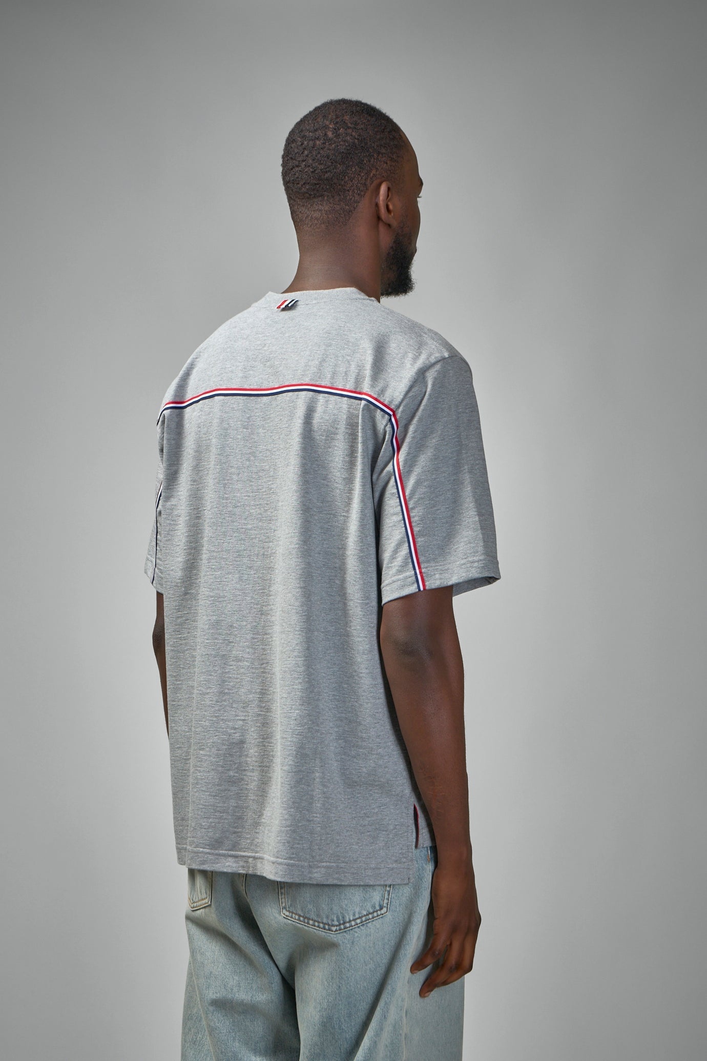 Oversized Short Sleeve Tee W/ RWB Knit Trim - 3