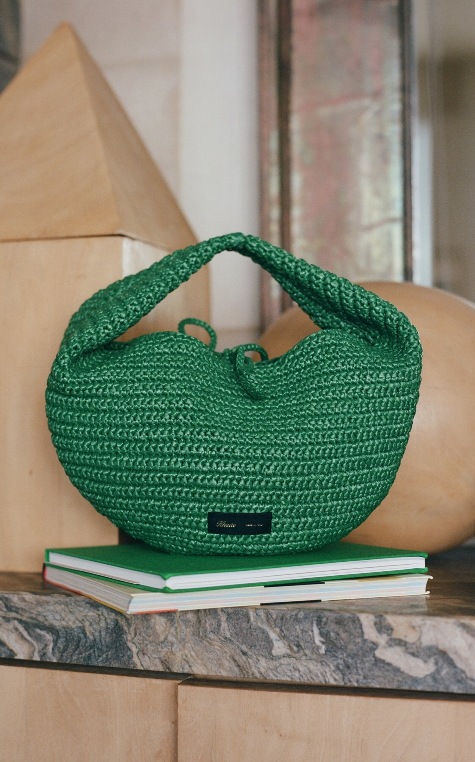 Olivia Raffia Medium Hobo green - 2