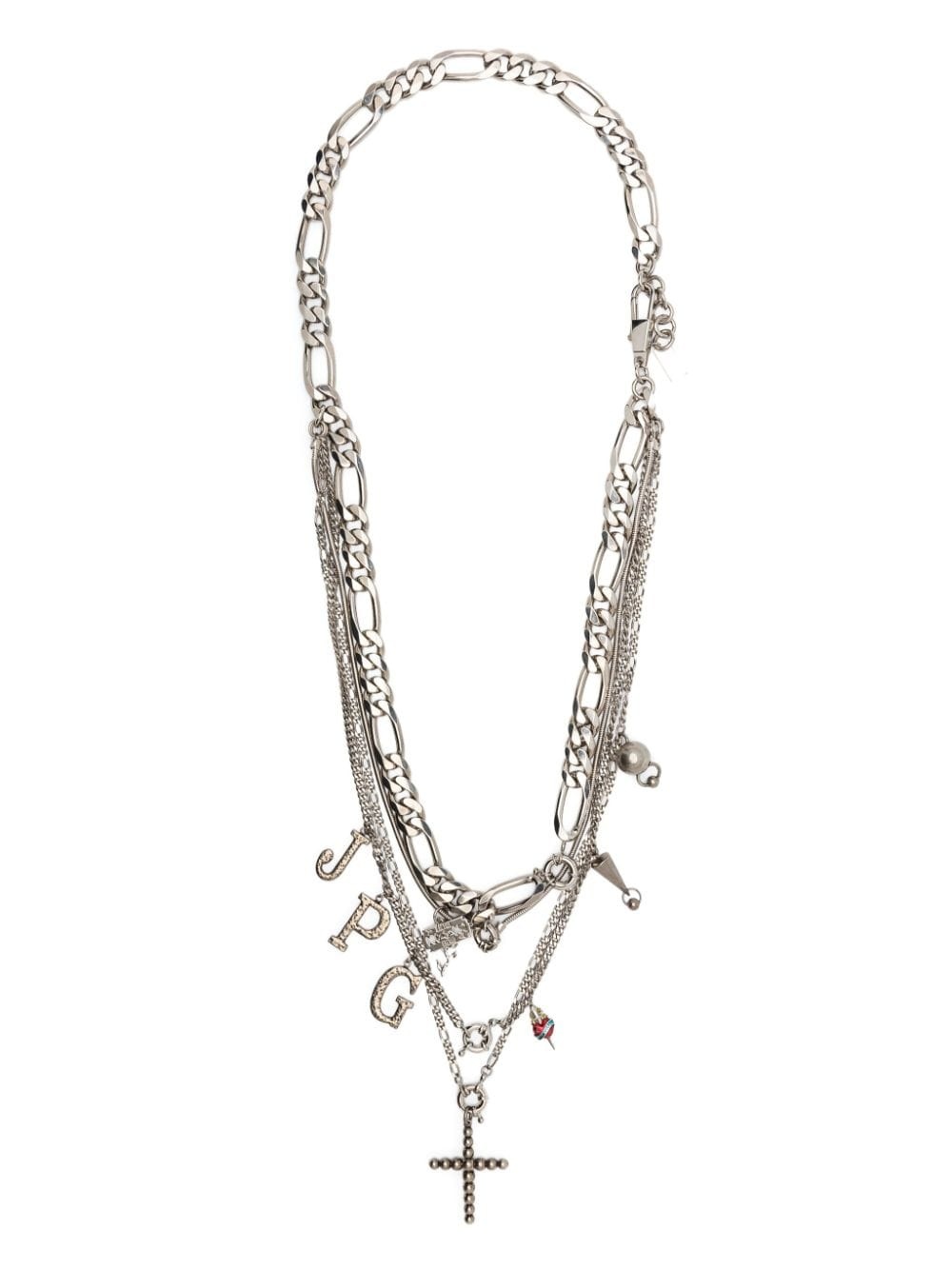 multi-chain charm-detail necklace - 1