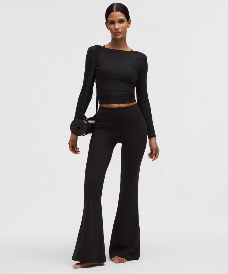 Ribbed Scoop-Back Yoga Long-Sleeve Shirt 3