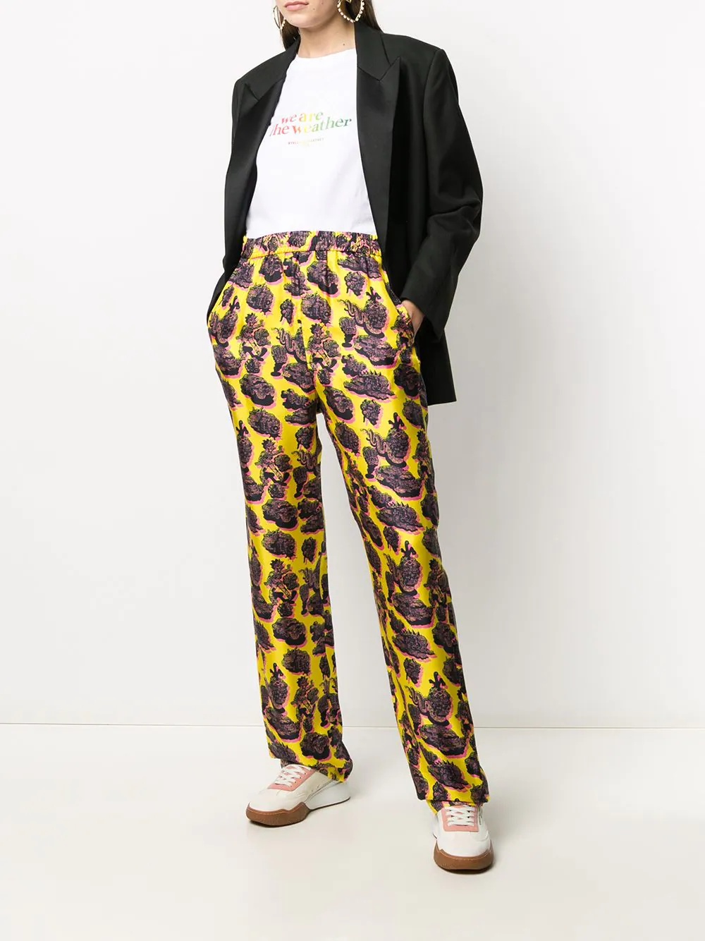 graphic print trousers - 3