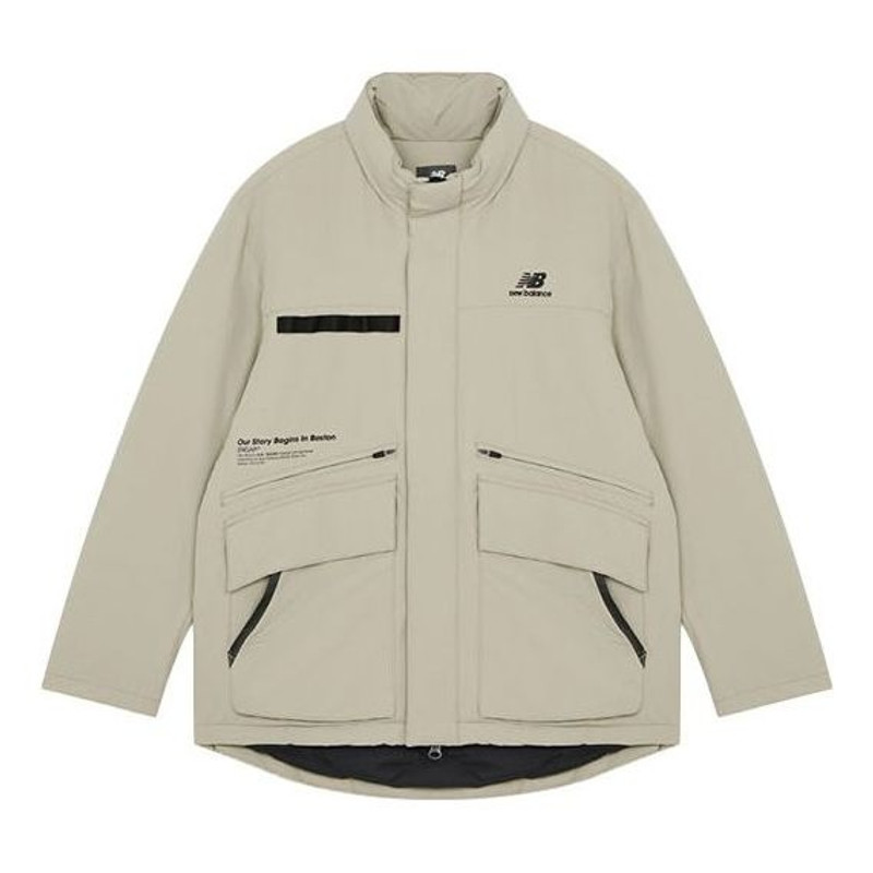 New Balance Logo Down Jacket 'Beige' 5PB42191-DB - 1