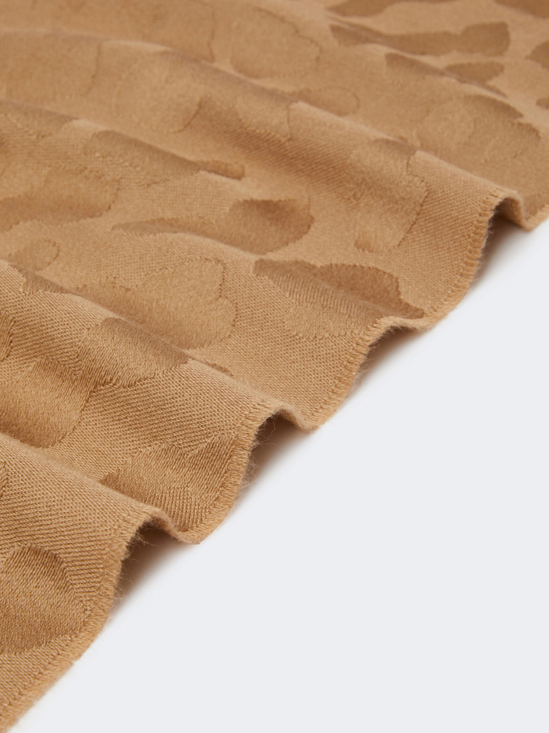 PAGGIO Jacquard wool stole - BEIGE 3
