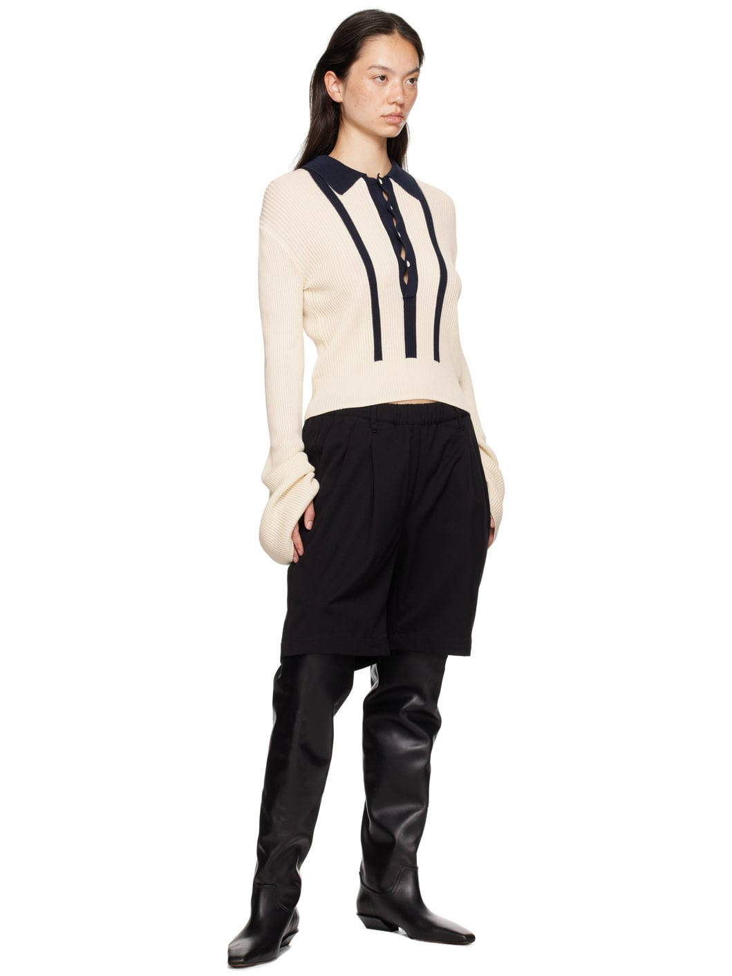 Black Bettina Over-The-Knee Boots - 5