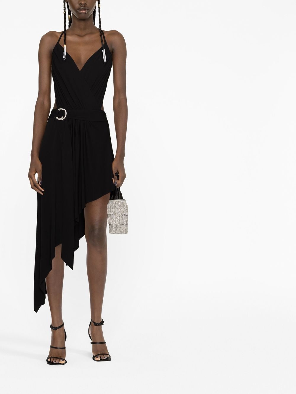 asymmetric draped dress - 2