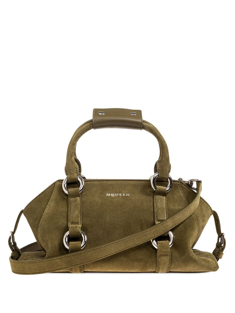 suede ring-detail tote bag 1