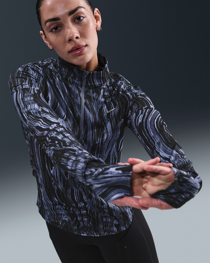 Nike Swift Women's Dri-FIT UV 1/2-Zip Printed Running Top 1