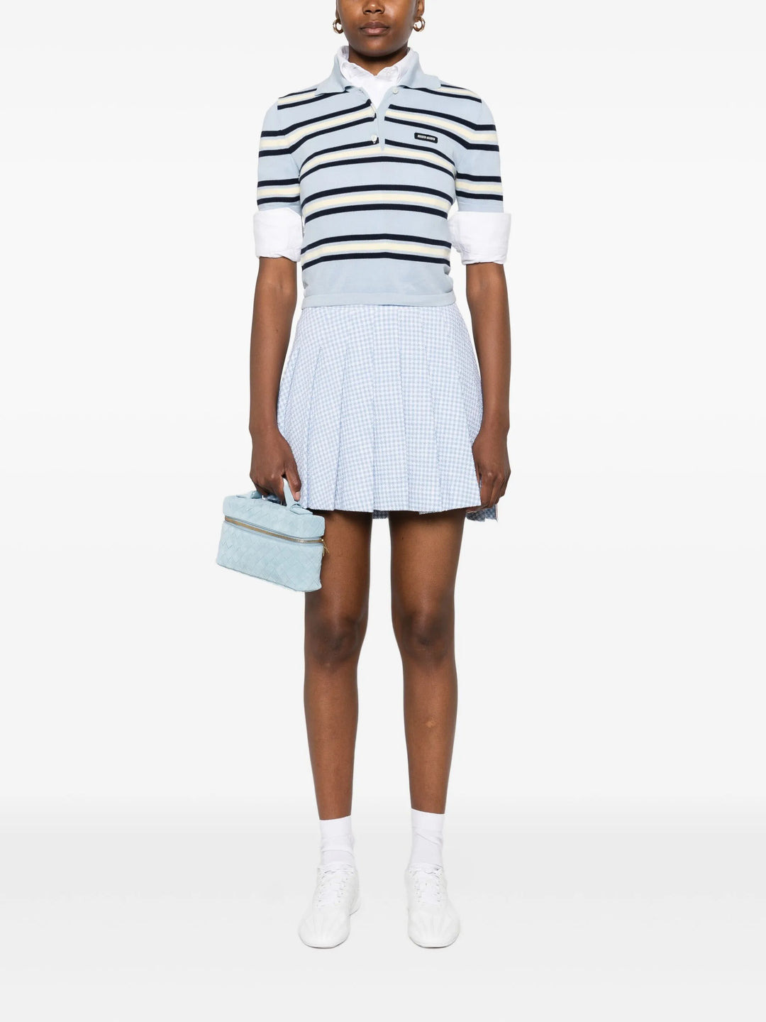 Mini Pleated Skirt In Gingham - 2