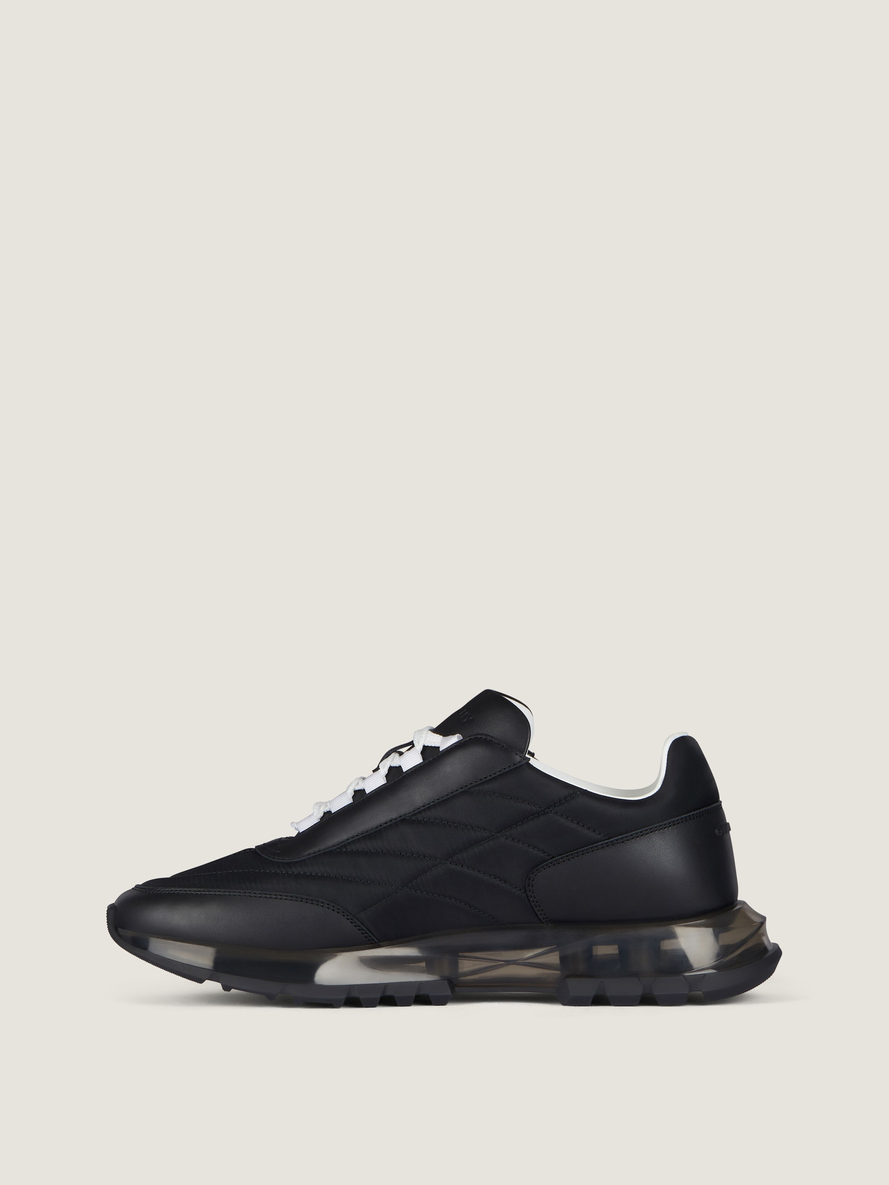 TRAINERS SNEAKERS IN PADDED NYLON AND LEATHER - 3