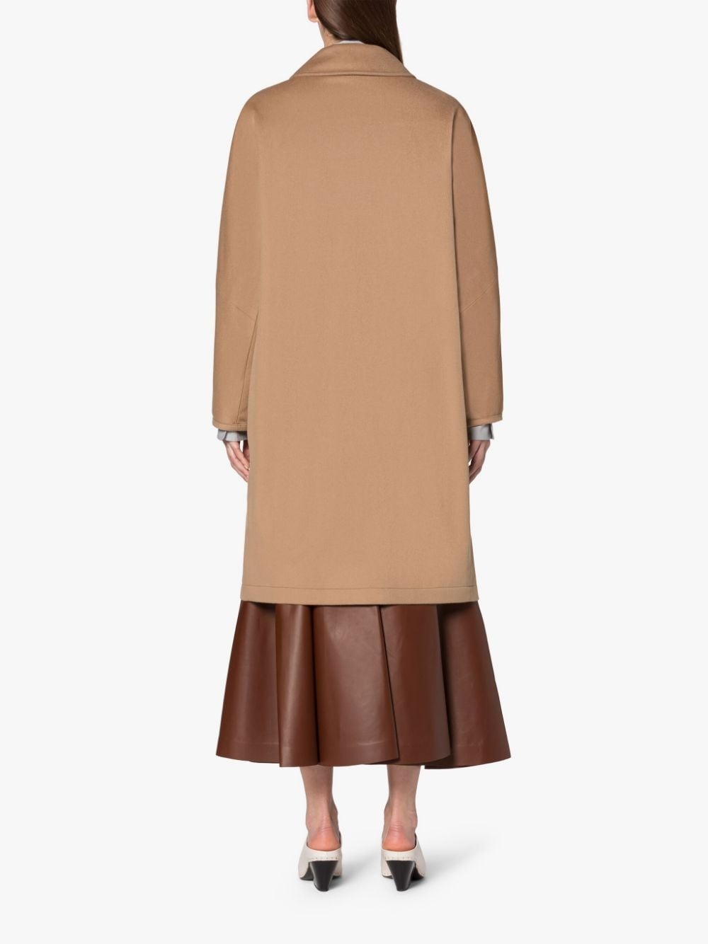 JEAN CAMEL STORM SYSTEM WOOL COAT - 4