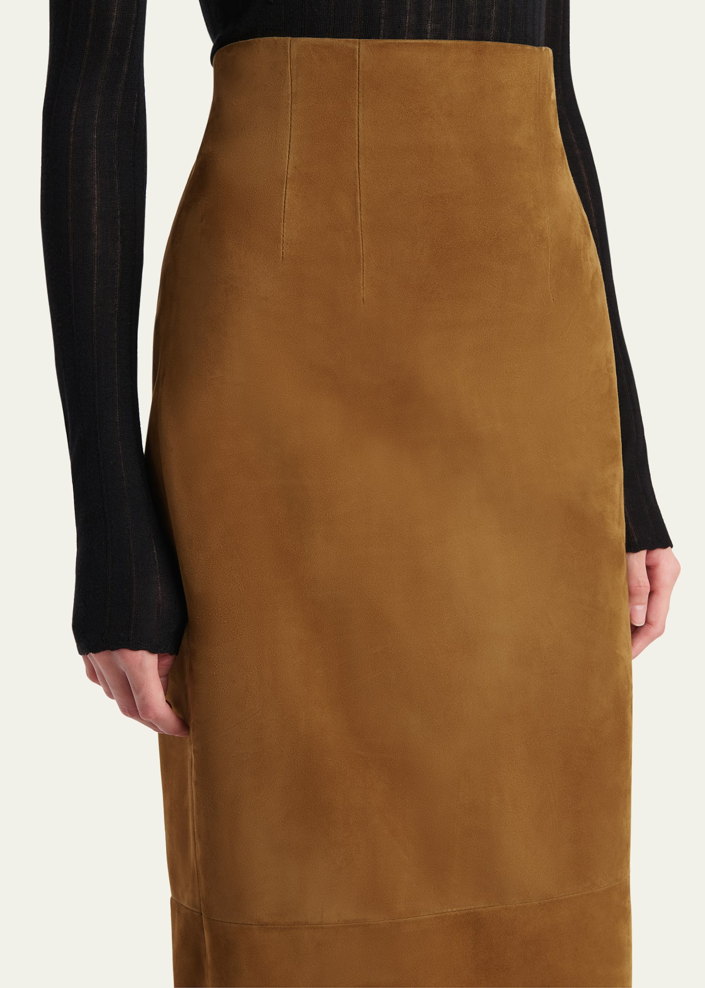 Loxley Long Pencil Leather Skirt - 5