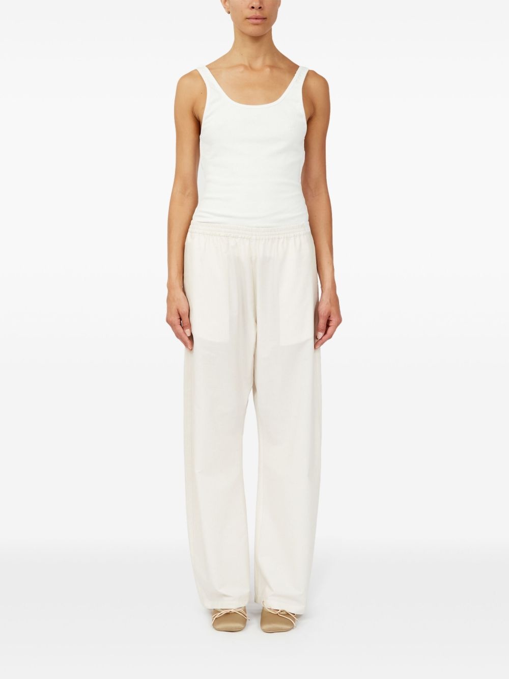 cotton flared trousers - 2
