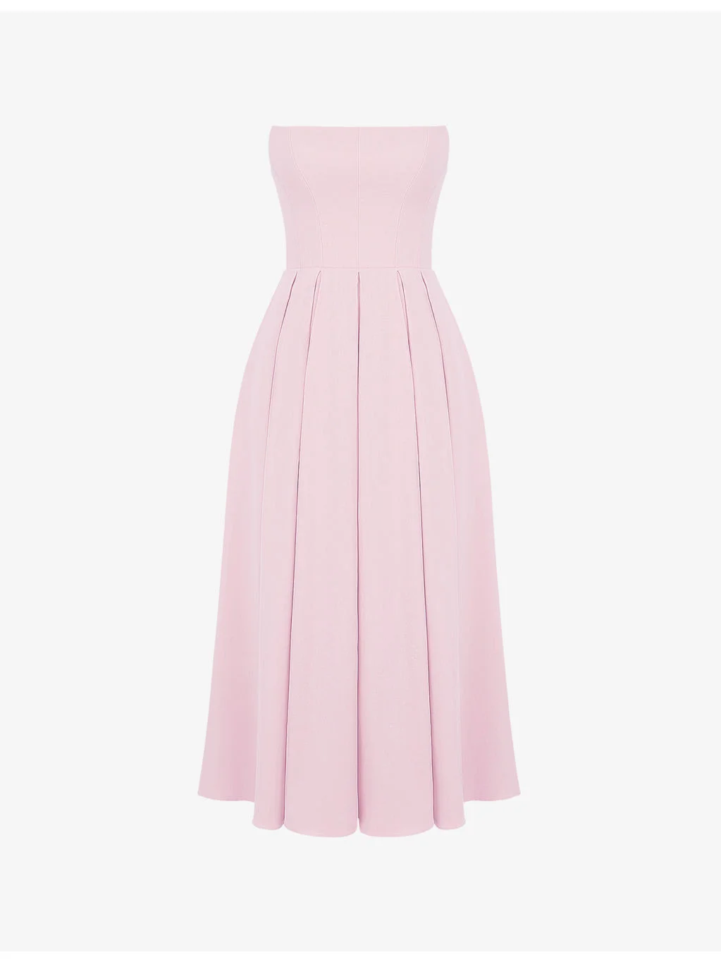 Contessa Strapless Corset Woven Midi Dress - 1