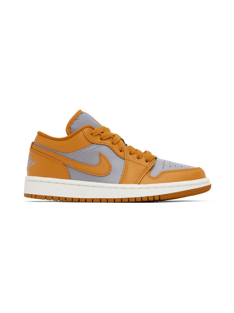 Orange & Gray Air Jordan 1 Low Sneakers - 1