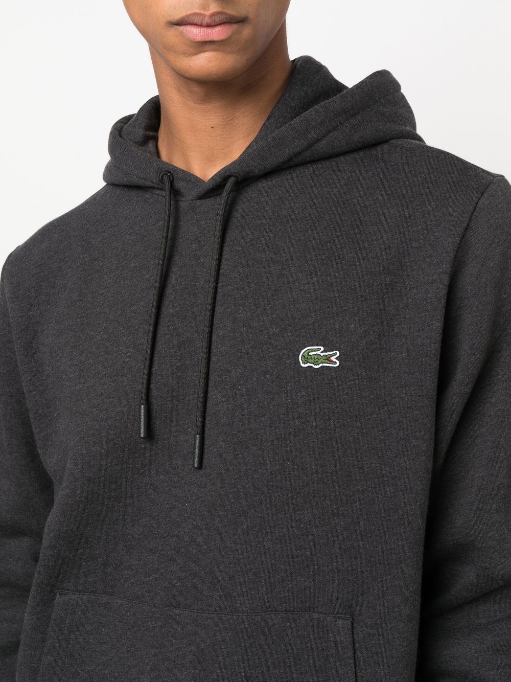 logo-embroidered long-sleeved hoodie - 5