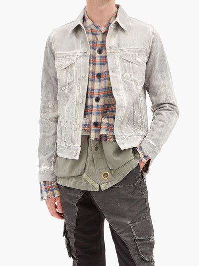 Greg Lauren Studio plaid cotton-blend shirt outlook