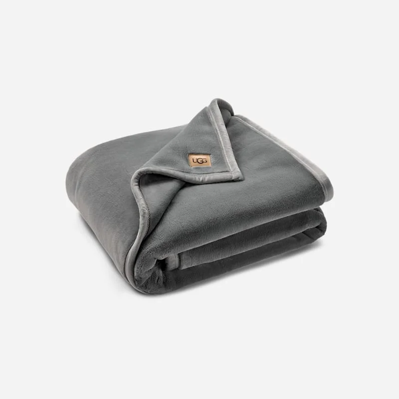 ® Coco Throw 50" x 70" Polyester Blankets in Seal Gray - 1