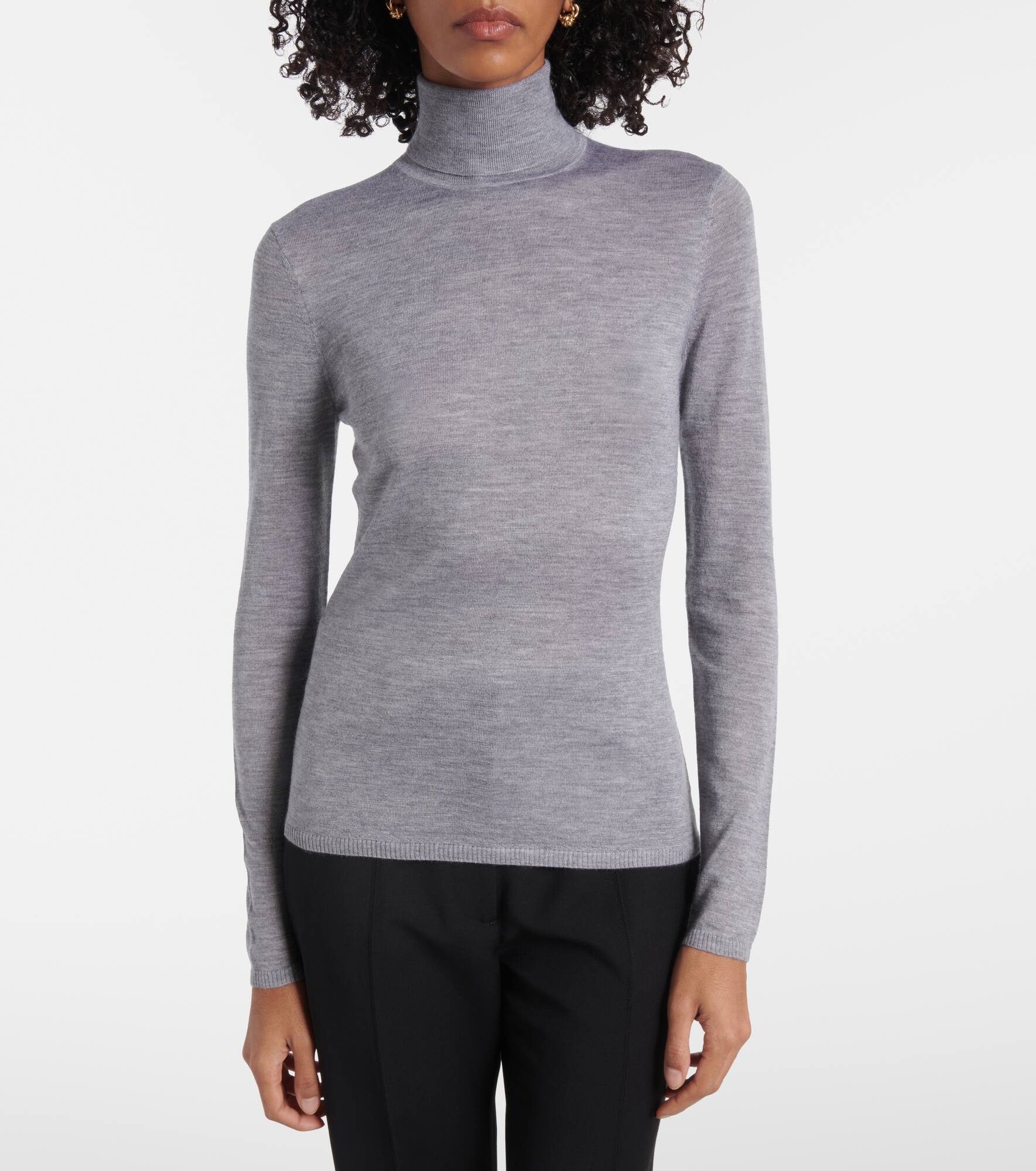 Costa cashmere and silk turtleneck top - 5