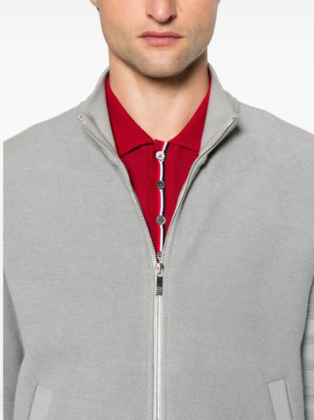 4-bar zip-up sweatshirt - 5