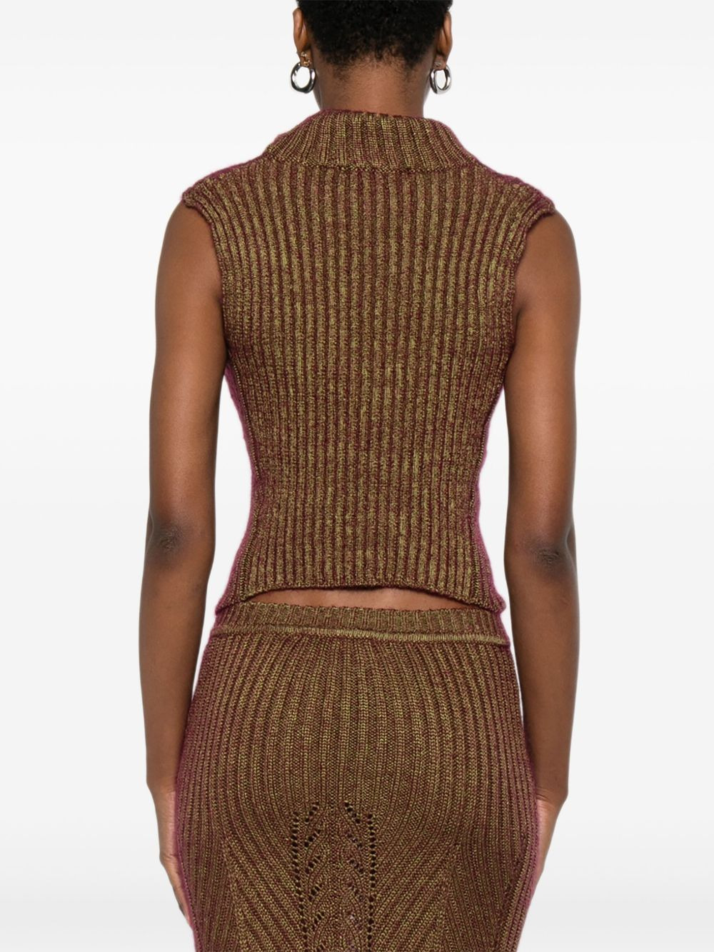 Mary Corset high-neck cut-out top - 4