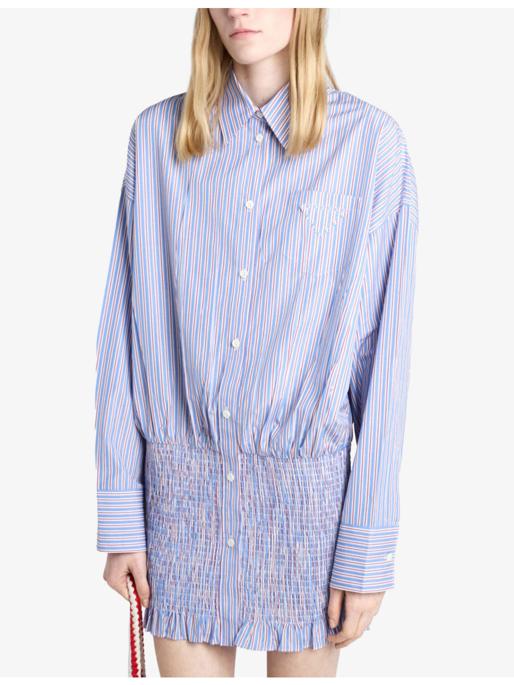 Stripe-Print Cotton-Poplin Mini Shirt Dress - 4
