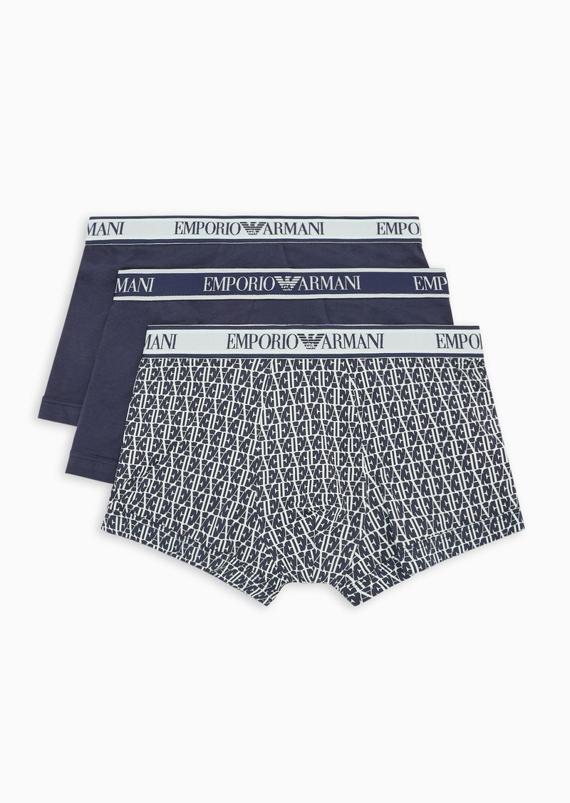 Three-pack of boxer briefs with core logo waistband 1
