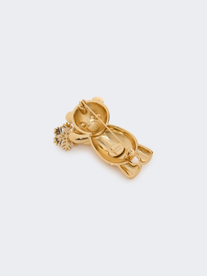 SHINY Metal teddy bear brooch 3
