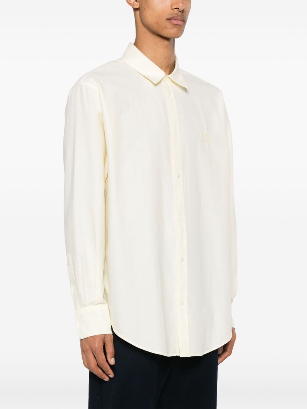 Contour Fox Head-embroidery cotton shirt - 3