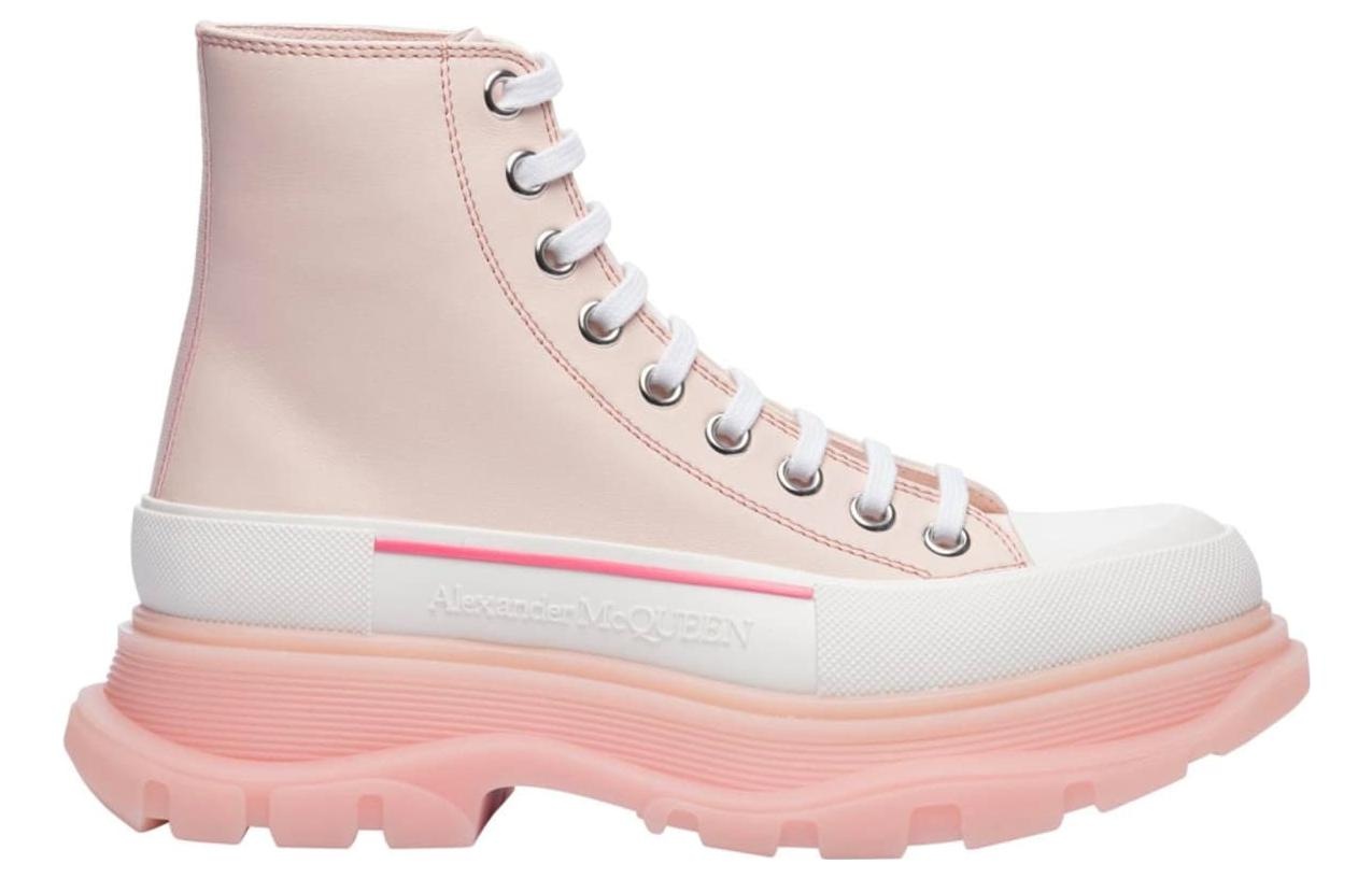 (WMNS) Alexander McQueen Tread Slick Boots 'Pink White' 702041WHZ6D6898 - 2