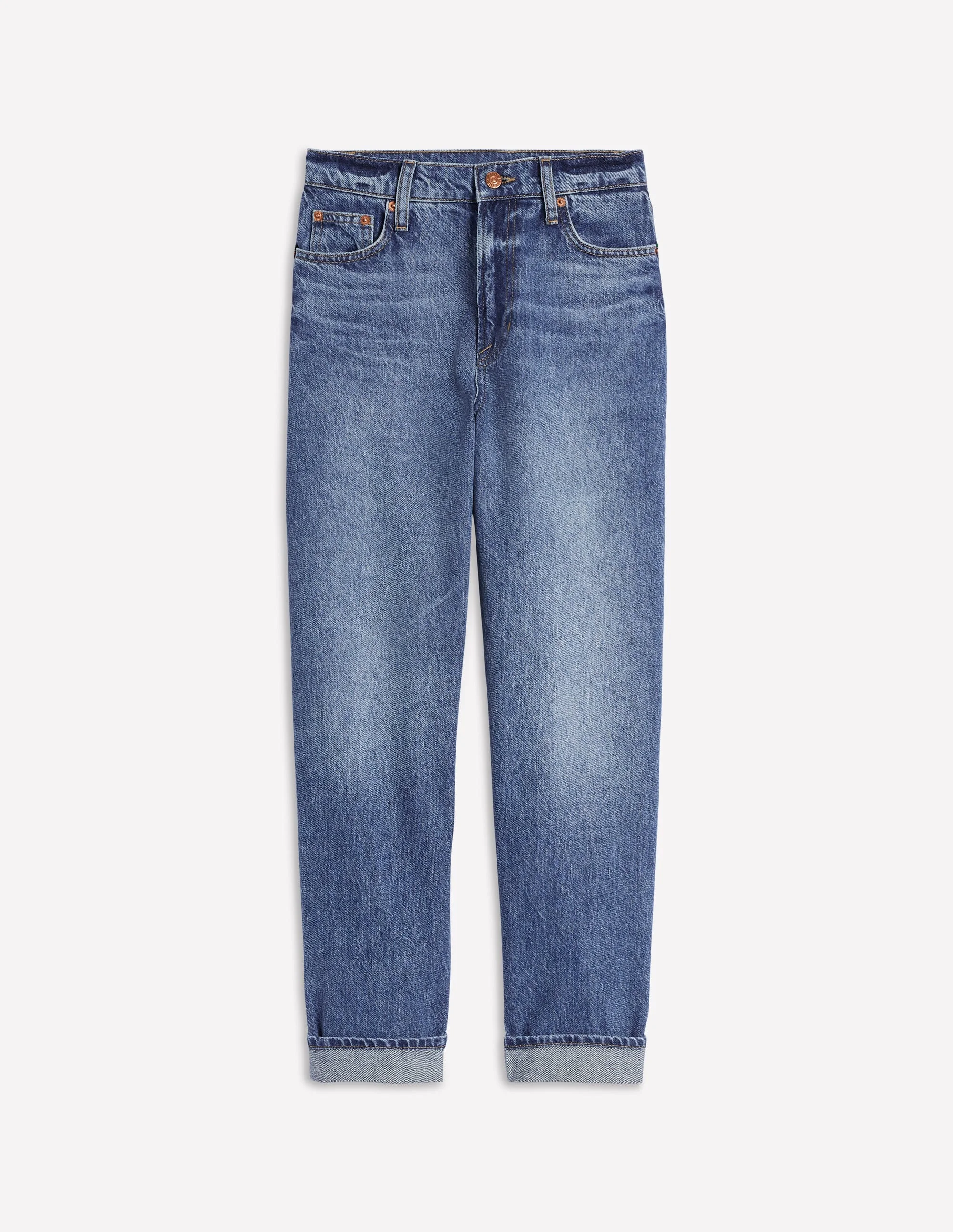 Mid Rise Relaxed Jeans-Mid Vintage - 1