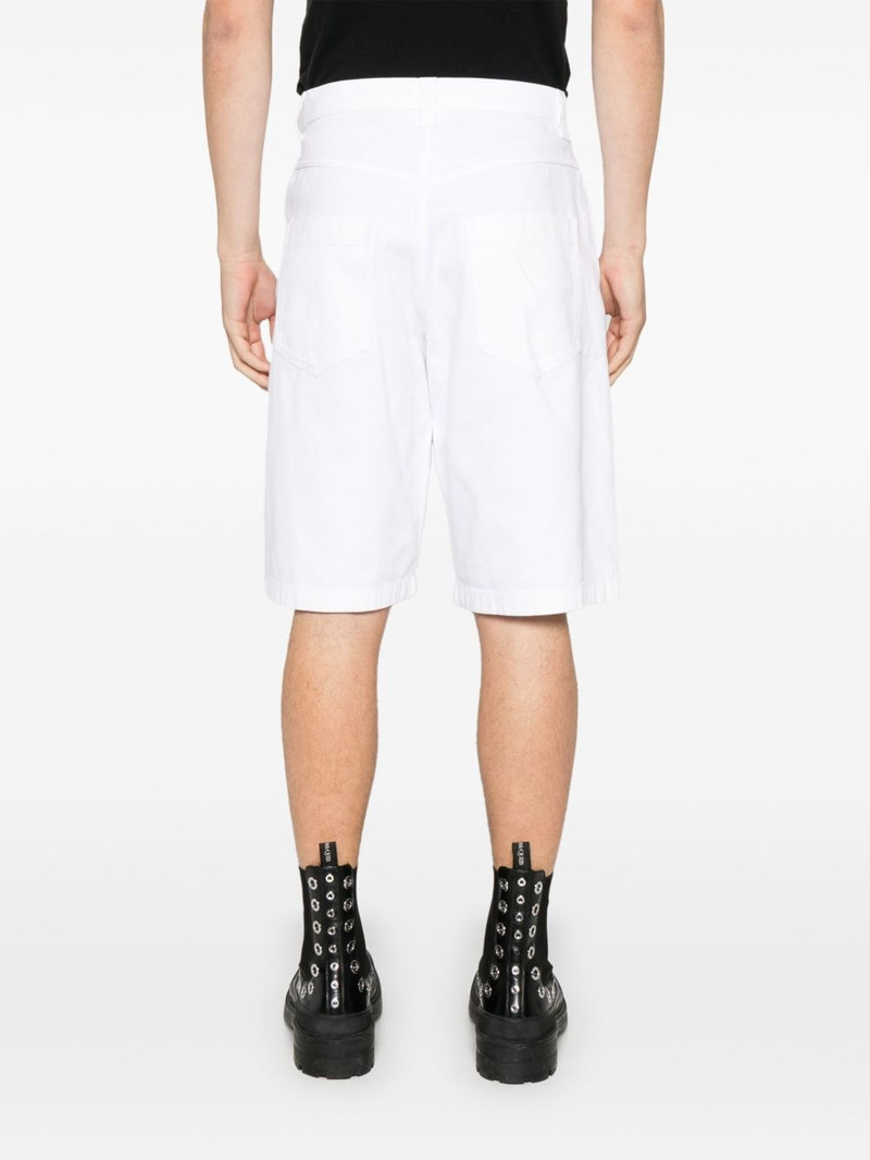 embroidered-logo denim shorts 4