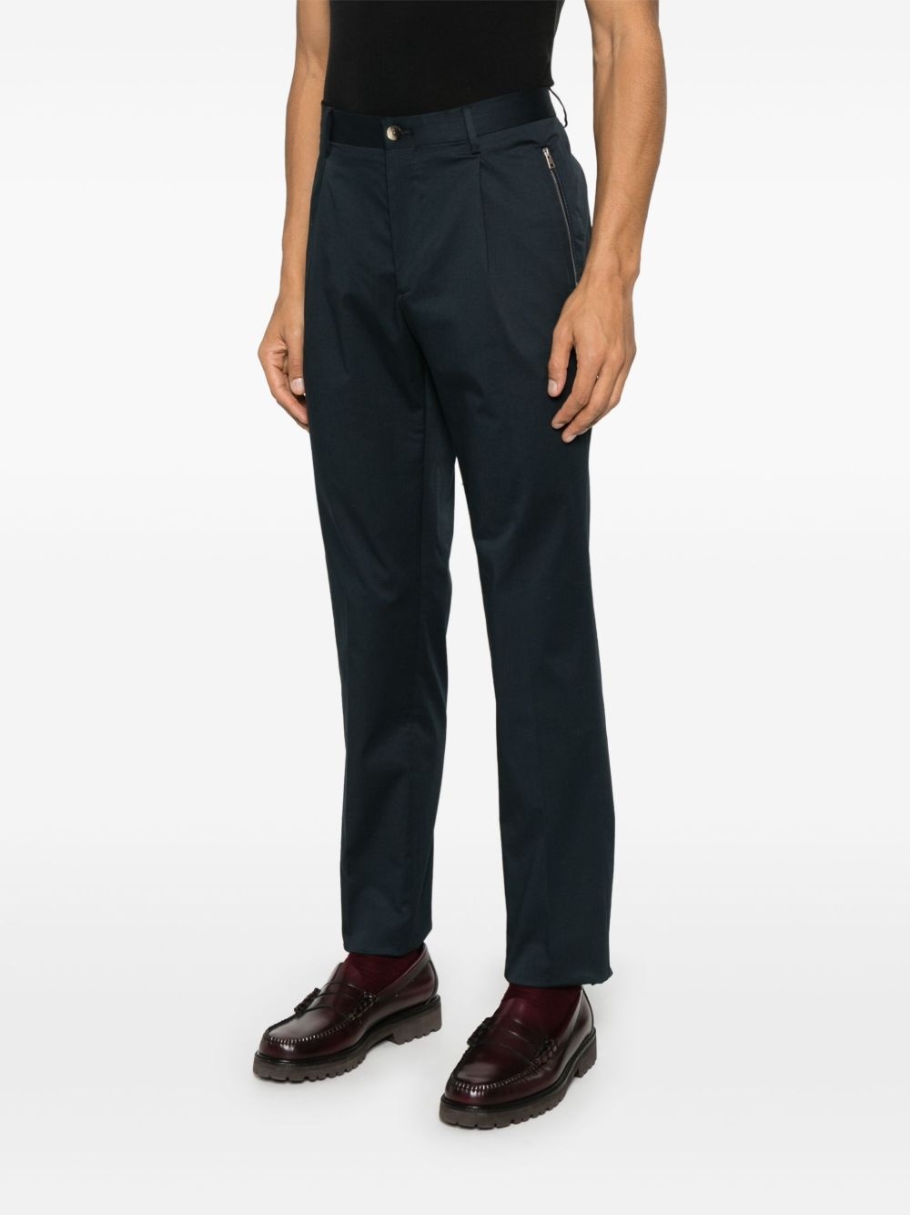 pleat-detail trousers - 3