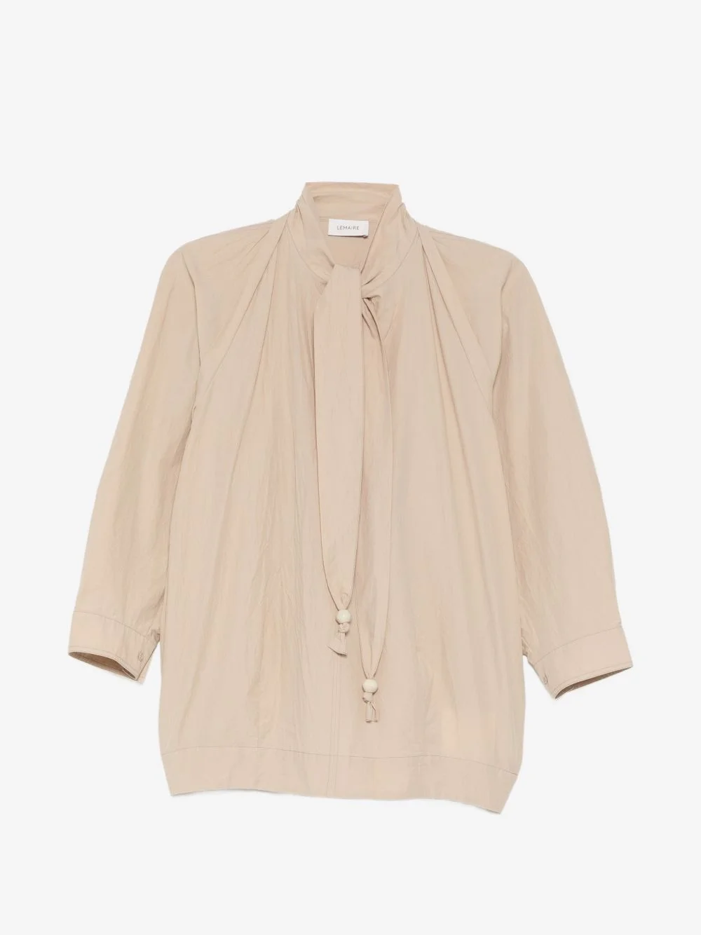 scarf-detail long-sleeve blouse - 1