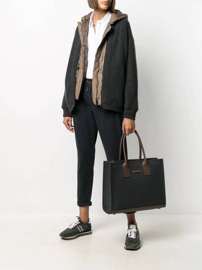 Brunello Cucinelli layered ribbed jacket outlook