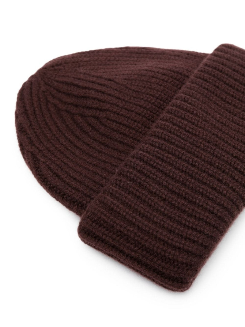 Yves Salomon ribbed-knit turn-up beanie outlook