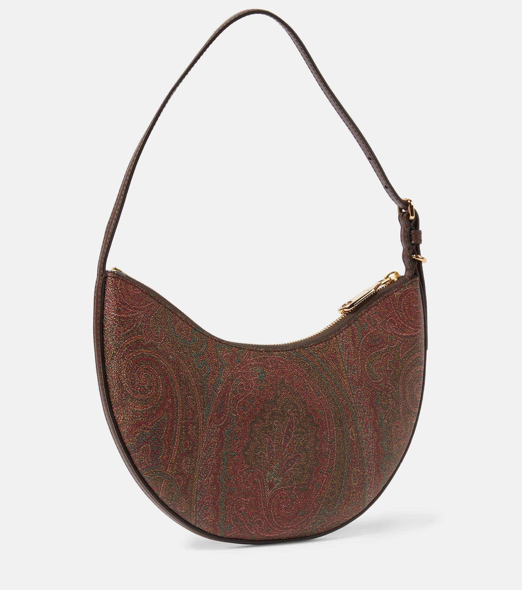 Hobo Small leather-trimmed shoulder bag - 4