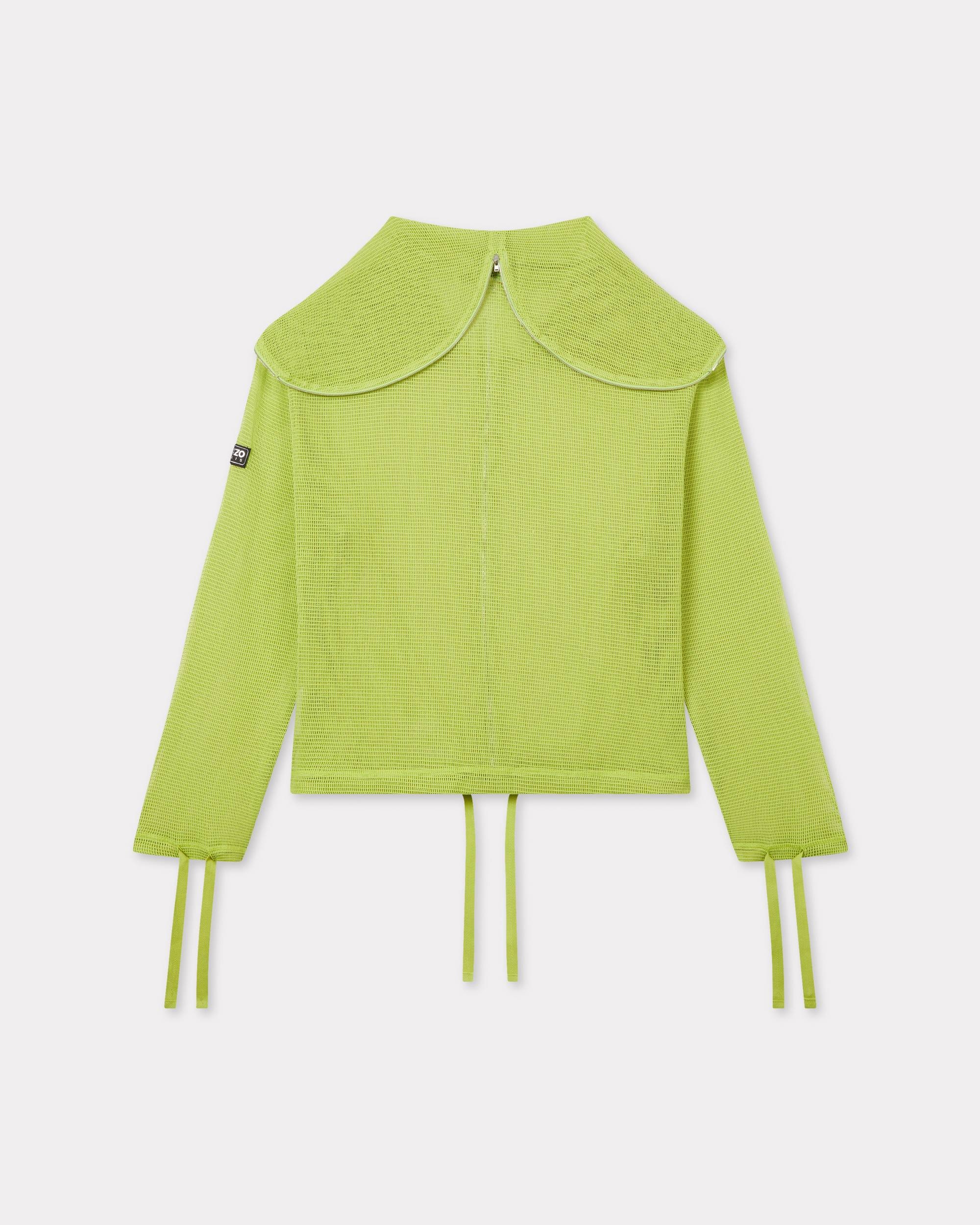 Zip-up hooded sweatshirt in mesh - 2