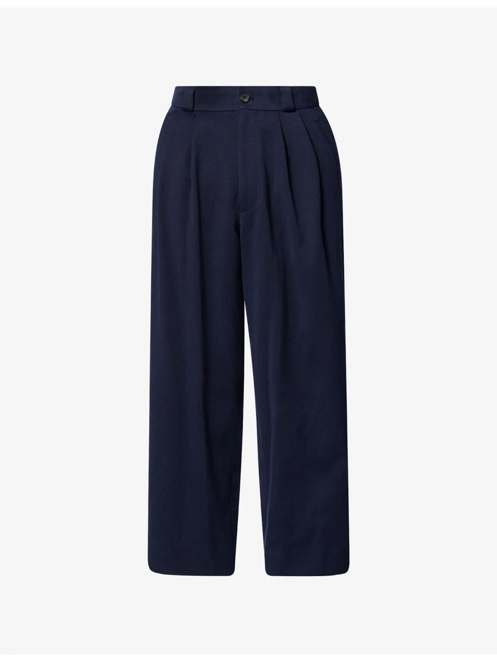 Wide-Leg Brushed Cotton and Silk-Blend Trousers - 1