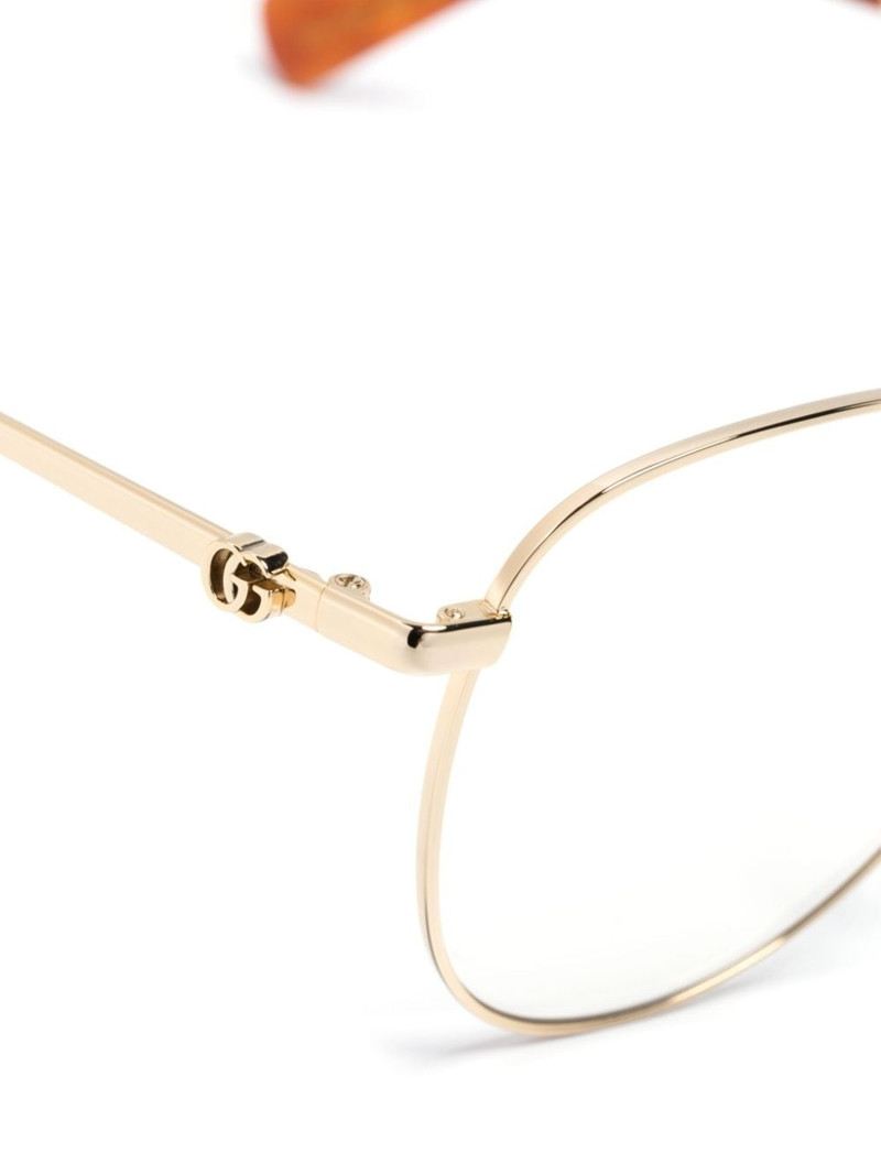 Double G logo-engraved cat-eye frame glasses 3