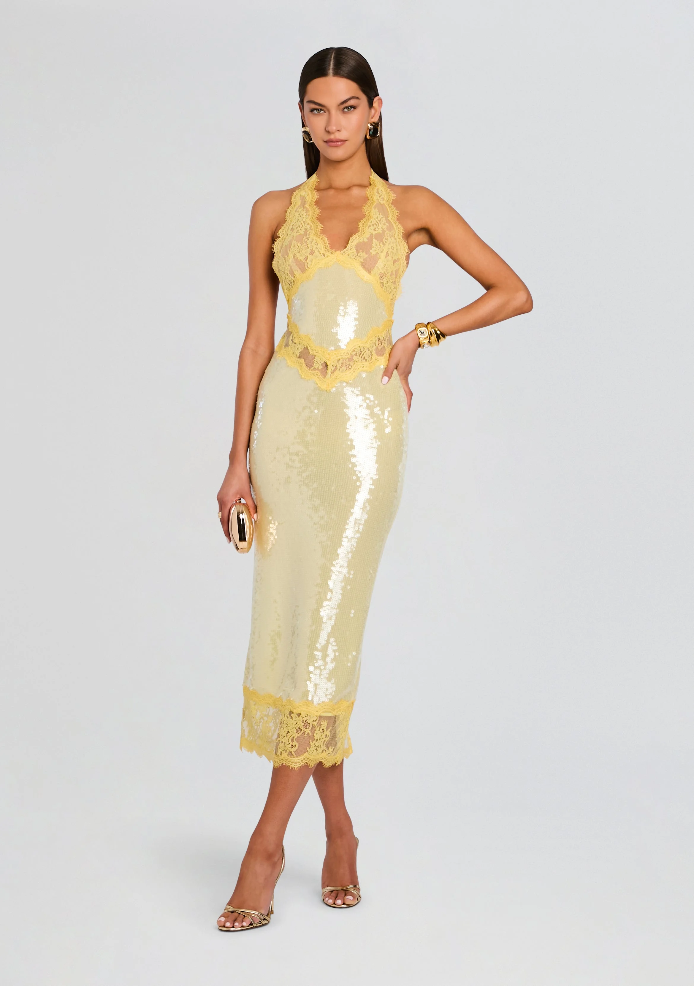 VICKY SEQUIN LACE DRESS - 1